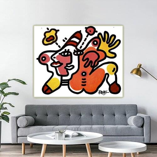 Carpe diem, by Jean Pierre Petit Abstract cartoon style Canvas Oil Painting Artwork Aesthetic Picture Wall Decor Home Decoration