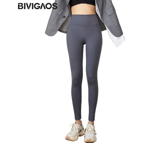 BIVIGAOS New 3-Color Sharkskin Leggings Women Spring Summer Thin Skinny Legs Fitness Leggings Pressure Elastic Sport Leggings