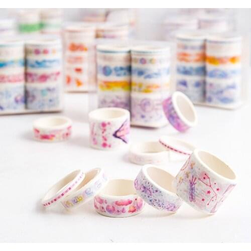 Japanese Style Washi Paper Tape Twelve Constellations Series Album DIY Techo Decoration Stickers Masking Tapes