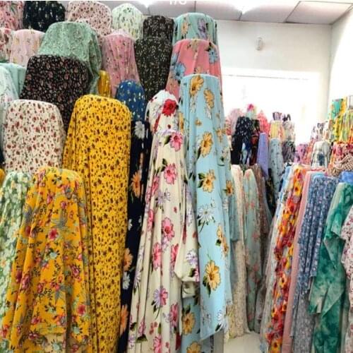 Four side elastic printing chiffon fabric guayeju impervious chiffon dress skirt spring and summer fashion clothing fabric