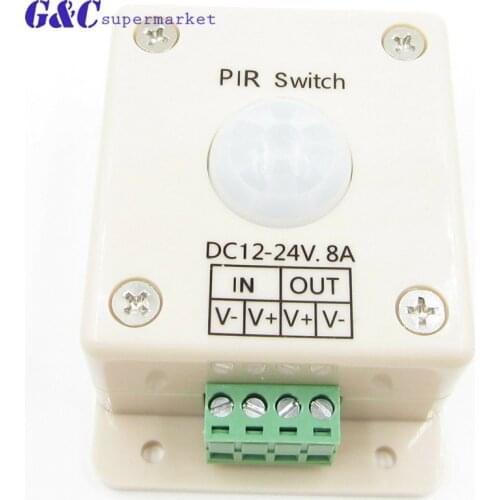 Sensor Switch Mini PIR Infrared IR Motion Sensor Detector Switch Module DC 12V 24V 8A PIR for LED Strip Light diy electronics