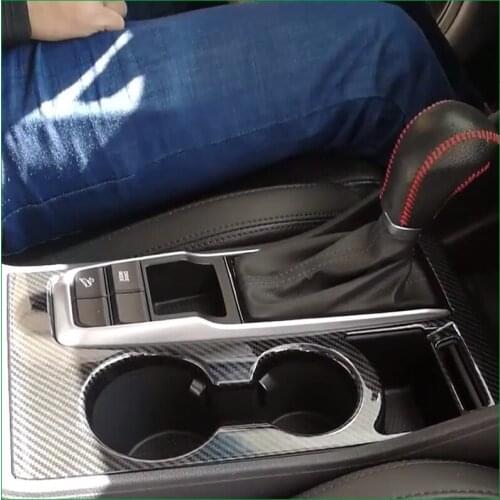 For Hyundai Tucson LHD AT 2015 2016 2017 ABS Carbon Fiber Paint Gear Box Water Cup Holder Frame Cover Trim Sticker Interior