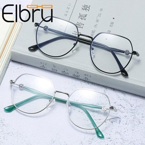 Men Women Irregular Polygon Myopia Glasses Vintage Anti Blue Light Glasses Metal Frame Prescription Spectacles Eyewear -1.0~-4.0