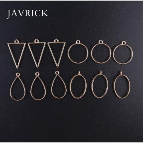 12 Pcs/set Epoxy Border Geometric Hollow Pendant Frame DIY Resin Crafts Tool Necklace Bracelet Accessories Jewelry Making