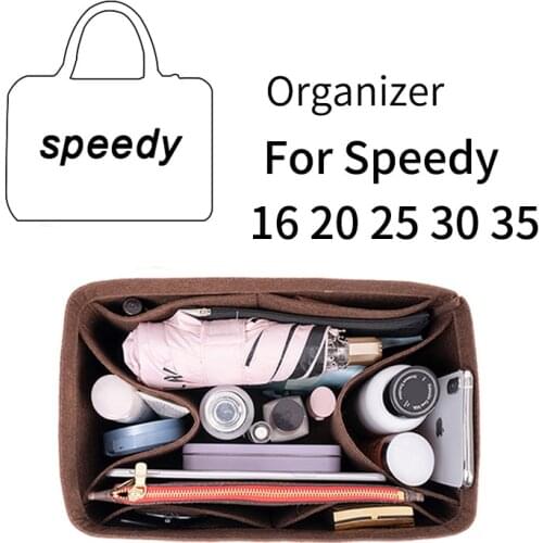 Speedy 16 20 25 Felt Inner Bag Fit For Womens Bag Female Organizer For Cosmetic Pocket Keep Shape Improve Internal Space