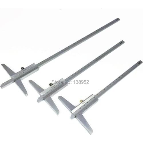 Hot 0-150mm 0-200mm 0-300mm steel Depth Vernier Caliper Gauge Depth Caliper Gauge micrometer Depth Measuring Tool
