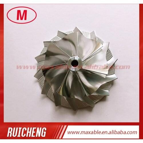 GT3584 custom 61.33/84.00mm 7+7 blades high performance turbo billet/milling/aluminum 2618 compressor wheel for Racing upgrade