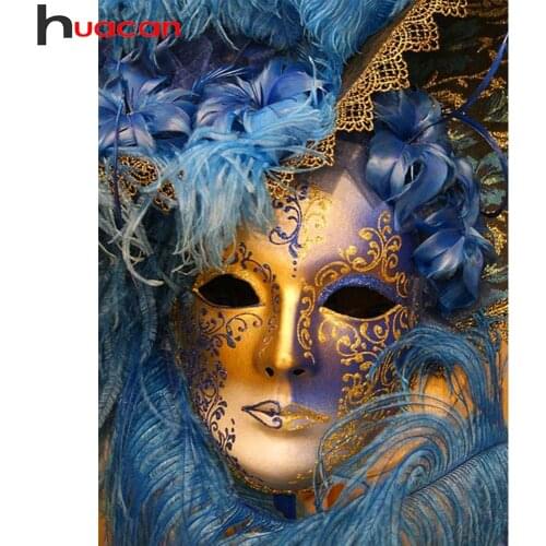 Huacan 5D DIY Diamond Embroidery Complete Kit Mask Needlework Diamond Painting Mosaic Portrait Handmade Gift Home Decor