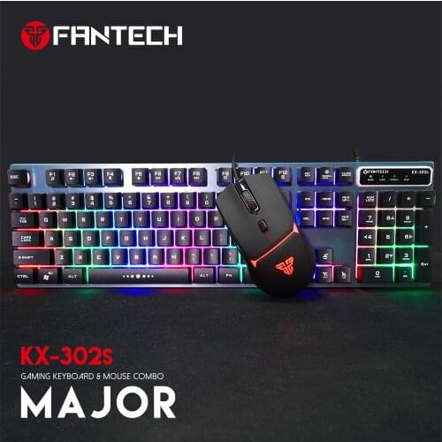 FANTECH KX-302s Wired Gaming Mouse Kit 104 keys Gaming Keyboard 8000 DPI Mouse Ergonomic With RGB Backlight For PC Laptop