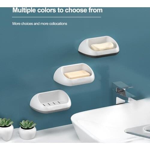 Soap box free punch soap box bathroom drain creative wall-mounted soap rack bathroom wall-mounted soap rack