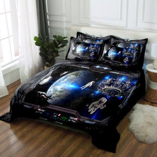 Cosmic Milky way 3D Bedding Set Twin full Queen California king Duvet bedset BedSheet Pillowcase Linen Single Bed set Cover