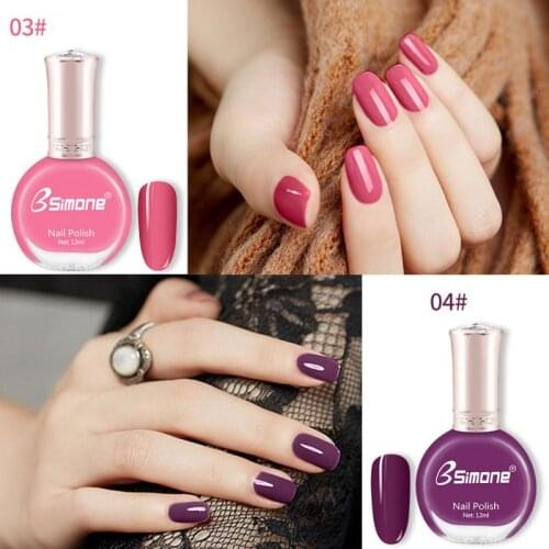 BSIMONE Nail Polish Healthy Environmentally Friendly Unscented Long-lasting Water-based Nail Polish Beauty Product 30 Colors
