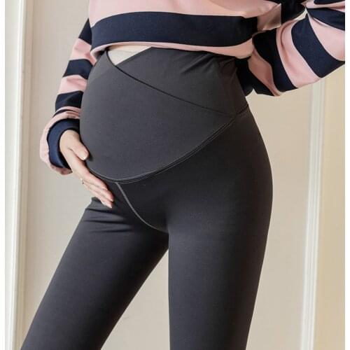 Acorss V Belly Maternity Skinny Legging Sports Casual Yoga Pants Clothes for Pregnant Women Spring Summer Thin Pregnancy