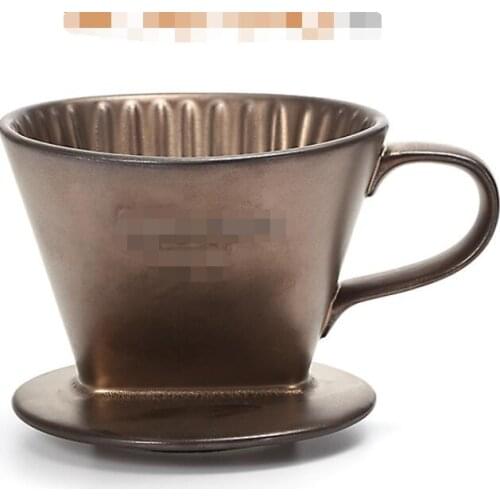 Hot Selling Newest Ceramic Coffee Filter Cup with Three Holes and Fan-shaped Drip Filter Cup Permanent Filters Coffee Reusable