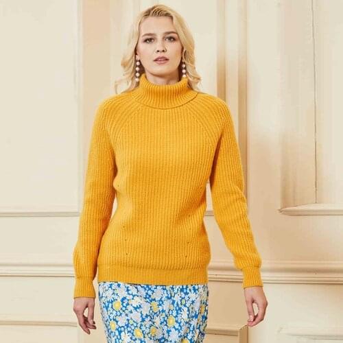 LONGMING 100% Merino Wool Women Sweater Turtleneck Pullover Women Winter Warm Knitting Sweater Jumpers Autumn Cashmere Sweaters