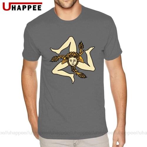 Best Sicilian Sicily Flag Triskelion T Shirts Mens Make Your Own Short Sleeve Blue O Neck T-Shirts