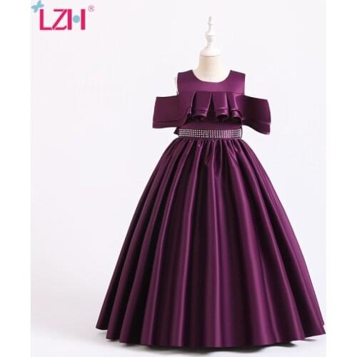 LZH 2021 Girls Dresses Kids Clothing For Girls Children Princess Dress Christmas Party Wedding Dress Ball Gown Childrens Vestido