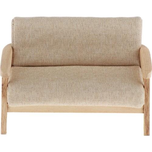 Dollhouse Miniature Couch / Sofa Model - 1/12 Living Room Furniture, 11.5x5.4x7.2cm