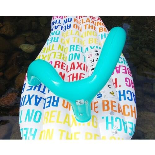 Inflatable water slippers, summer floating row toys, thick PVC water floating bed, swimming cup holder toys