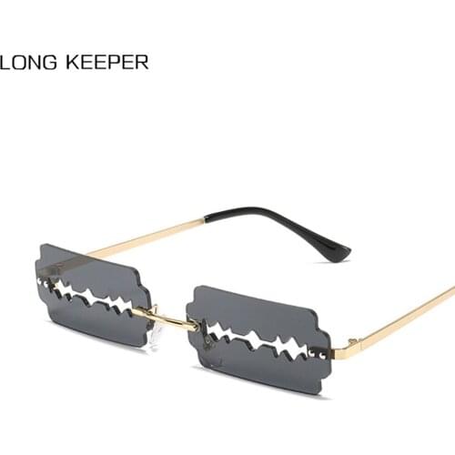 Hollow Steampunk Sunglasses Women Fashion Vintage Rimless Sun Glasses Men Brand Designer Driving Glasses Oculos De Sol UV400