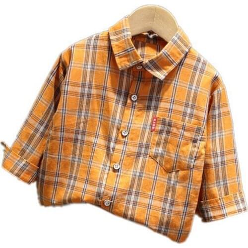 New Summer Children Clothing Baby Boys Girls Lattice Shirt Toddler Casual Clothes Fashion Infant Kids Tracksuits
