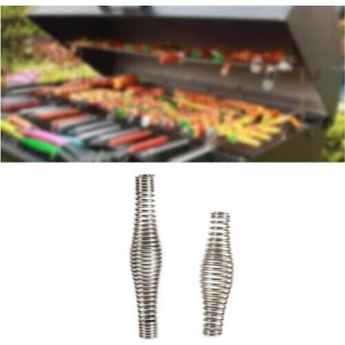 Stainless Steel Handle Spring Wood Oven Induction Cooker Smoker Elastic Metal Roll Barbecue Pit Barbecue Accessories Bbq Gadget