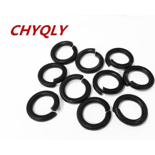 M10/12/14/16/18/20/22/24/27/30 Hi-Q Spring Washer Grade 8.8 Carbon Steel Black Split Lock Washer Spring Gasket Cushion Pad Ring