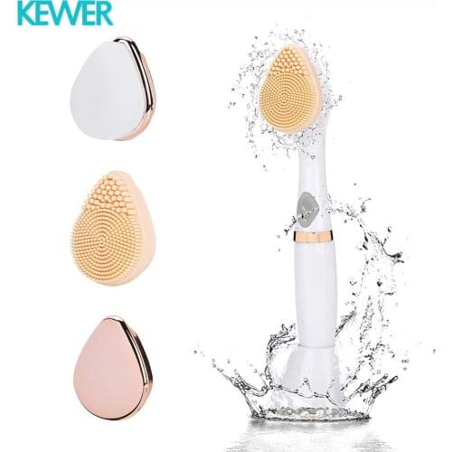Face Cleansing Brush Massager For Face Skin Care Tools Waterproof Multifunction 3 And 1 Electric Faces Cleansing Brush Scrubber