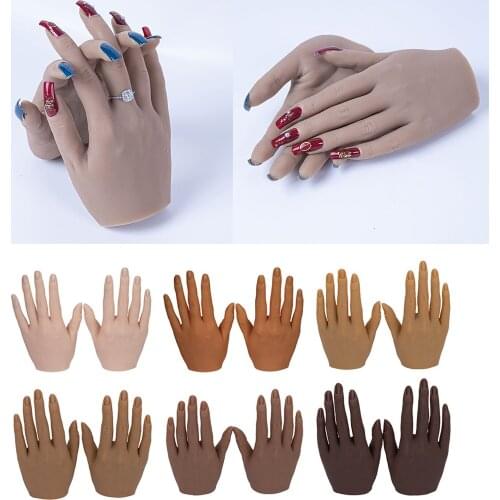 Silicone Nail Practice Hands 1:1 Mannequin Female Model Display 1 Pair