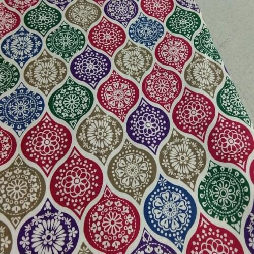 100% Plain Cotton viaPhil African Colorful Flower Eyes Shape Fabric Patchwork Cloth Dress Home Decor 50x70cm fabric patchwork