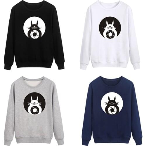 Funny Totoro Cartoon Cute Kawaii Hoodie Pullover Costume Men Women Capless Sweatshirts Long Sleeve O-neck Homme Hoodies Tops 4XL