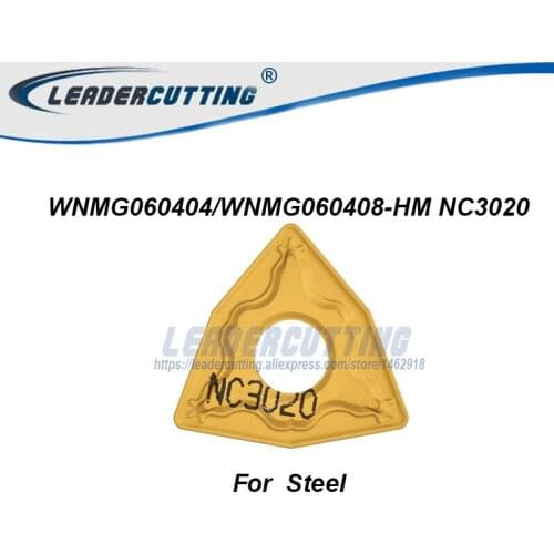 WNMG060404/WNMG060408-HM NC3020 *10PCS Turning Inserts for Turning Lathe Holder WWLNR/MWLNR,Turning Insert for Steel