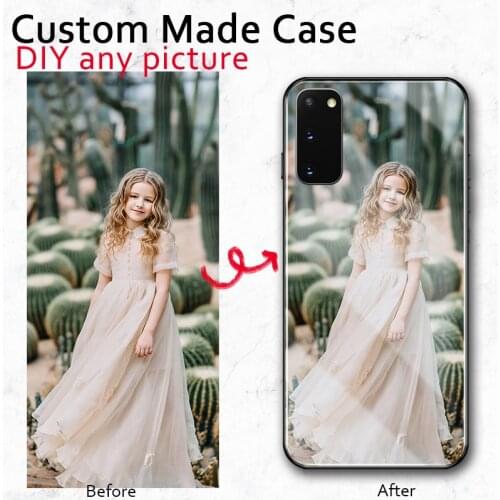 Customized LOGO Name Custom Photo Case For Samsung S20 S10 S8 S9 Plus S10e S20 Ultra Samsung Note 8 9 10 Plus DIY cover case