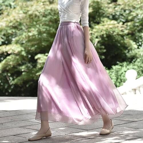 2019 Women Summer Chiffon Pants Loose Style Women Wide Leg Pants White Oversized Women Boho Pink Pants Female Trousers