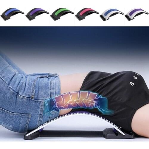 1pc Back Stretch Equipment Massager Magic Stretcher Fitness Lumbar Support Relaxation Spine Pain Relief Massageador