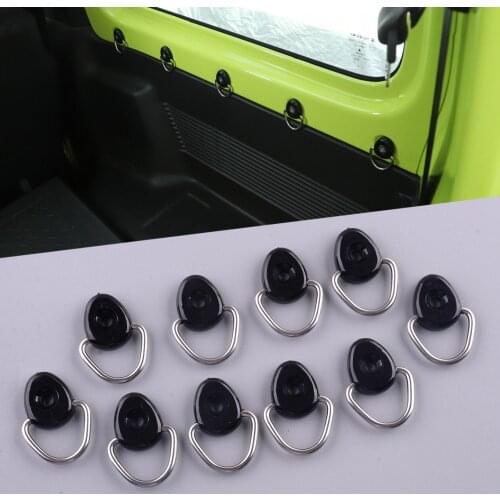 10pcs/Set Tail Box Tie-Down D-Ring Pull Buckle Car Fit for Suzuki Jimny JB64 JB74 2019 2020 2021