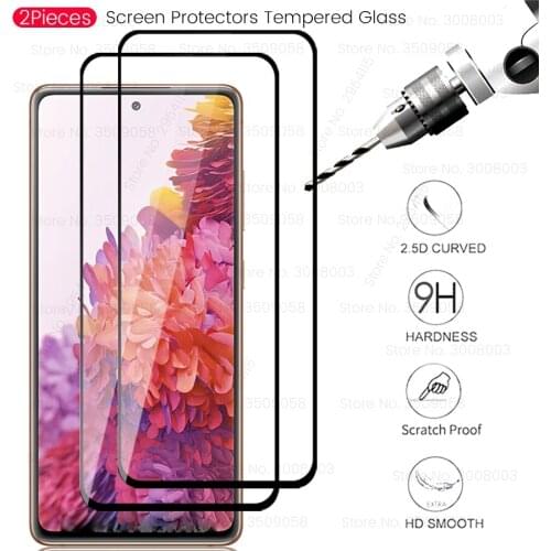 2Pcs 9H Premium Screen Protector Tempered Glass For Samsung Galaxy S20 Fan Edition,s20 Lite Sm-g781b 6.5’’ Tremp Safty Film Caso