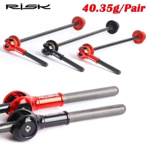 40.35g/Pair RISK Ultralight Titanium TI QR Road Bike Quick Release Skewer lever MTB Bicycle Cycling Hub Quick Release