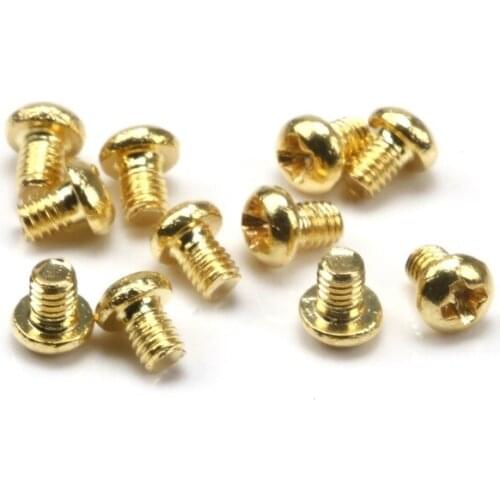 500pcs M3*4 Brass Phillips Screws Round Pan Head Machine Screws Bolt