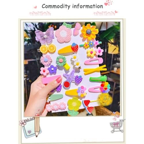 8pcs Children Cute Color Hairclip Head Jewelry Drop-shaped Clip Hair Accessories Baby Clip Cute Fashion Baby lovely Hairpin