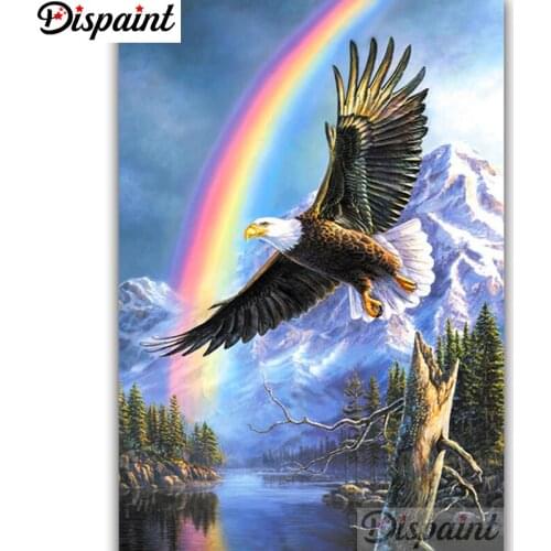 Dispaint 5D Diamond Embroidery Needlework Kit"Animal eagle scenery"Diy Diamond Painting Cross Stitch Home Decoration Gift A27551
