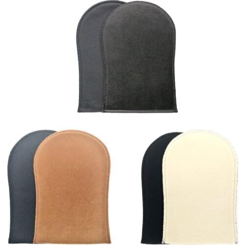 Free DHL 2000 pcs Tan applicator mitt Self Tanning Mitt for Spray Tan and Bronze in beige brown and black color