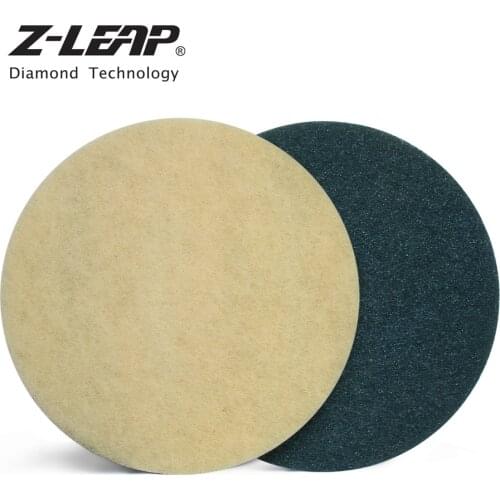 Z-LEAP 15" Diamond Sponge Polishing Pad Floor Cleaning Buffing Disc Sponge Fiber Granite Marble Concrete Tile Floor Polishing