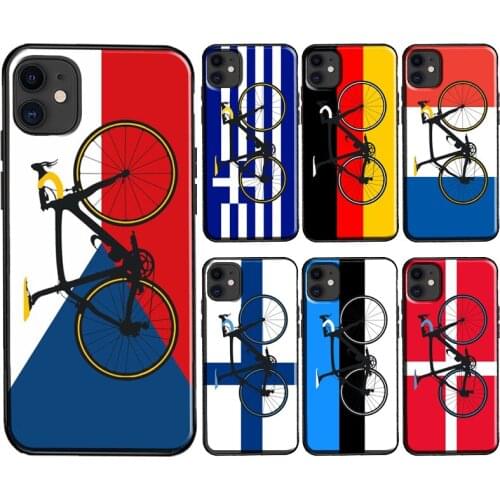Bike Flag Kazakhstan Germany Greece Case For iPhone 12 mini 11 Pro Max XR X XS Max 6S 7 8 Plus SE 2020 TPU Cover Shell