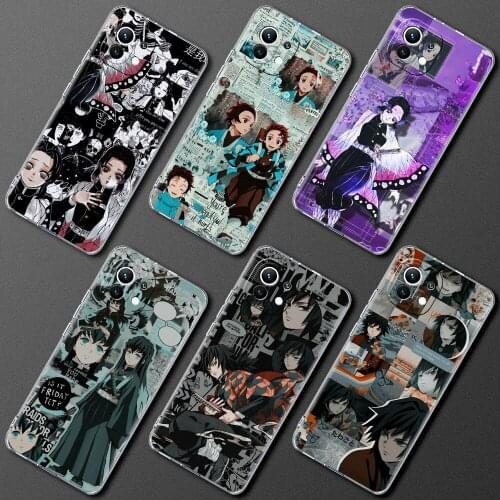 Anime Demon Slayer Case for Xiaomi Mi Note 10 5G 9T A3 A2 8 Lite Poco X2 F2 M2 Pro Airbag Anti Sac Phone Shell Cover