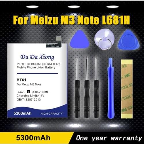 Da Da Xiong BT61 Replacement Battery for Meizu M3 Note L681H L-version Baterij Bateria Batterie Cell Mobile Phone Batteries