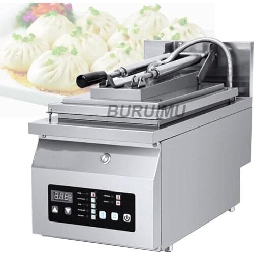 Electric Fried Dumpling Machine Commercial Double Furnace Frying Pan Full Automatic Food Frying Cooker