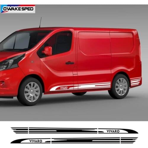 Racing Sport Stripes Car Door Side Skirt Sticker For Opel VIVARO L1 L2 L3 Auto Body Decor Vinyl Decal DIY Exterior Accessories