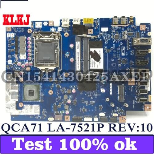 KLKJ QCA71 LA-7521P REV:10 AIO PC Motherboard For ASUS ET2411I ET2411 Test Onboard Mainboard