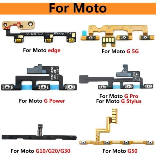 2Pcs/Lot Power Button Switch On / Off Volume Key Button Flex Cable Ribbon For Motorola Moto G5 G5S G6 E5 G4 Plus Play